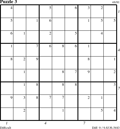 Step-by-Step Instructions for Puzzle 3 with all 9 steps marked