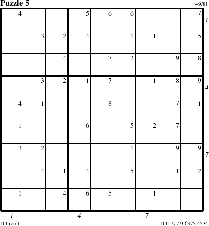 Step-by-Step Instructions for Puzzle 5 with all 9 steps marked