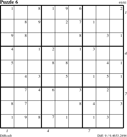 Step-by-Step Instructions for Puzzle 6 with all 9 steps marked