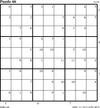 Step-by-Step Instructions for Puzzle 66 with all 11 steps marked