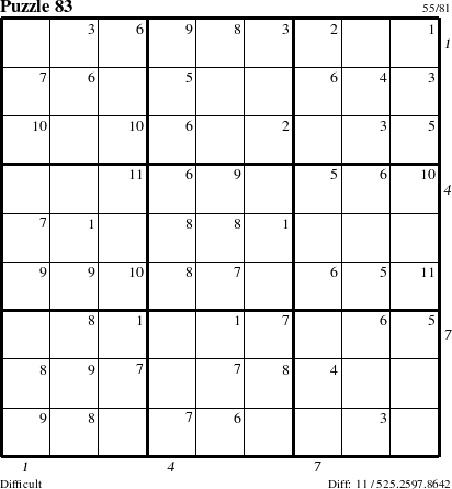 Step-by-Step Instructions for Puzzle 83 with all 11 steps marked