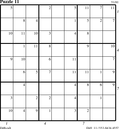 Step-by-Step Instructions for Puzzle 11 with all 11 steps marked