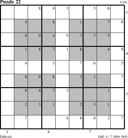 Step-by-Step Instructions for Puzzle 22 with all 9 steps marked