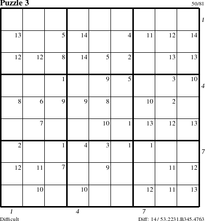 Step-by-Step Instructions for Puzzle 3 with all 14 steps marked