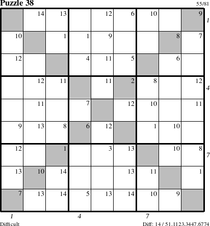 Step-by-Step Instructions for Puzzle 38 with all 14 steps marked