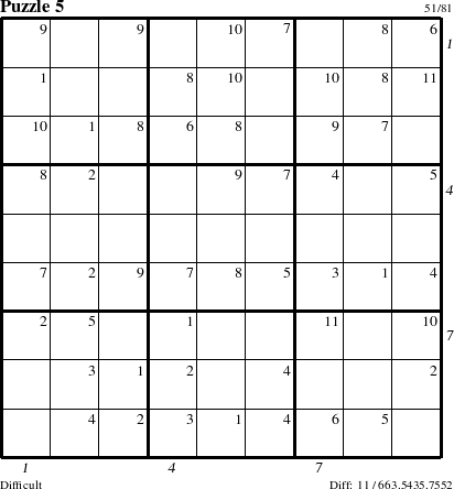 Step-by-Step Instructions for Puzzle 5 with all 11 steps marked