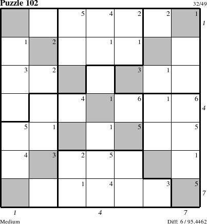 Step-by-Step Instructions for Puzzle 102 with all 6 steps marked