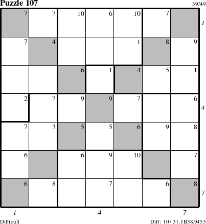 Step-by-Step Instructions for Puzzle 107 with all 10 steps marked