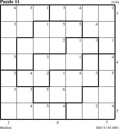 Step-by-Step Instructions for Puzzle 11 with all 6 steps marked