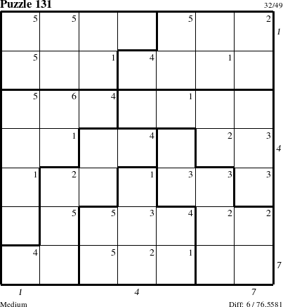 Step-by-Step Instructions for Puzzle 131 with all 6 steps marked