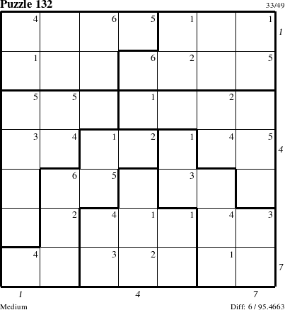 Step-by-Step Instructions for Puzzle 132 with all 6 steps marked