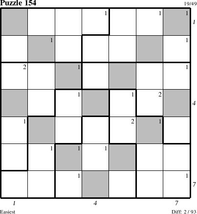 Step-by-Step Instructions for Puzzle 154 with all 2 steps marked