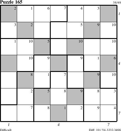 Step-by-Step Instructions for Puzzle 165 with all 10 steps marked