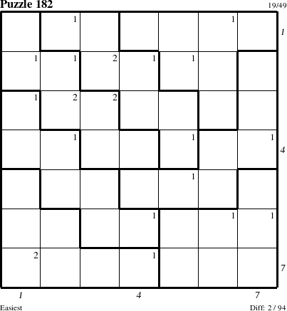 Step-by-Step Instructions for Puzzle 182 with all 2 steps marked