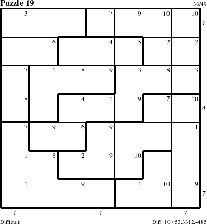 Step-by-Step Instructions for Puzzle 19 with all 10 steps marked