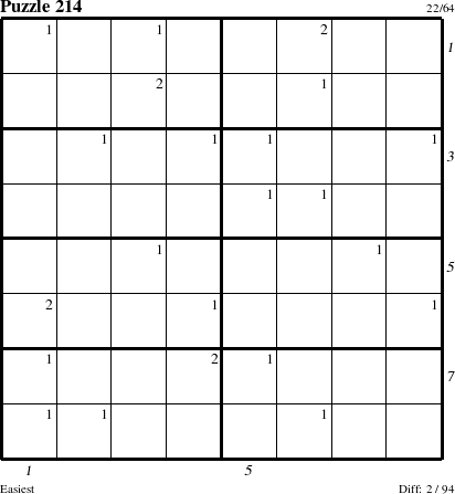 Step-by-Step Instructions for Puzzle 214 with all 2 steps marked