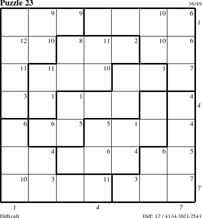 Step-by-Step Instructions for Puzzle 23 with all 12 steps marked