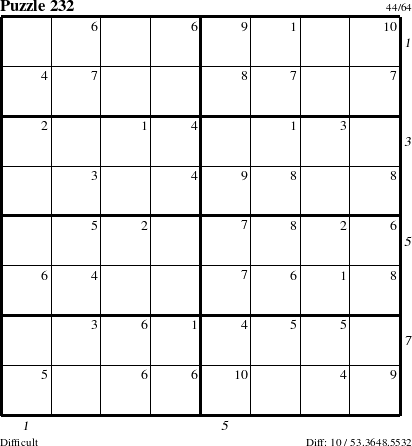 Step-by-Step Instructions for Puzzle 232 with all 10 steps marked