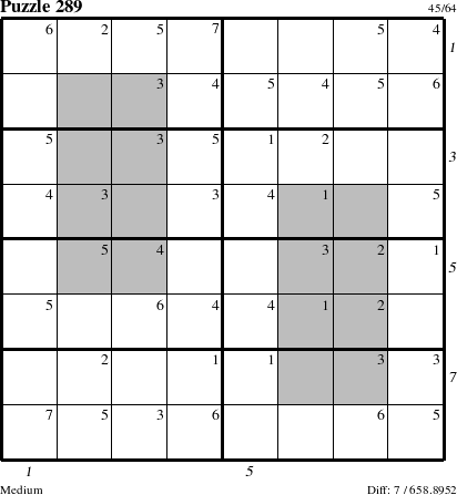 Step-by-Step Instructions for Puzzle 289 with all 7 steps marked