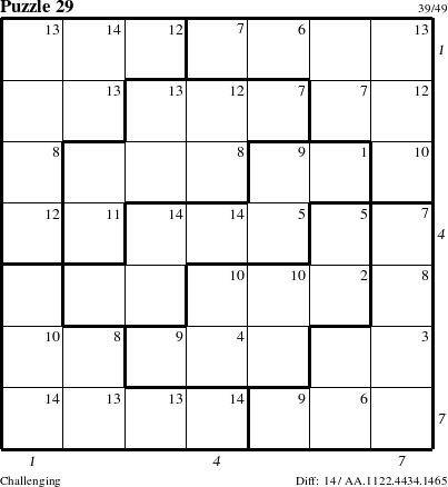 Step-by-Step Instructions for Puzzle 29 with all 14 steps marked