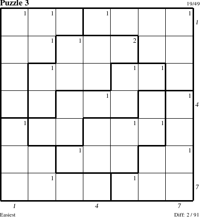 Step-by-Step Instructions for Puzzle 3 with all 2 steps marked