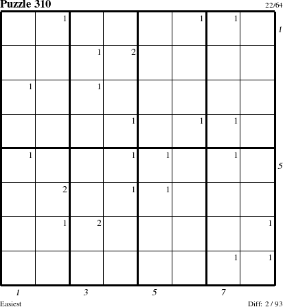 Step-by-Step Instructions for Puzzle 310 with all 2 steps marked