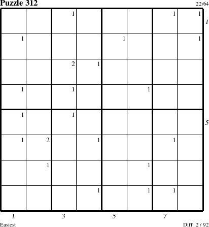 Step-by-Step Instructions for Puzzle 312 with all 2 steps marked