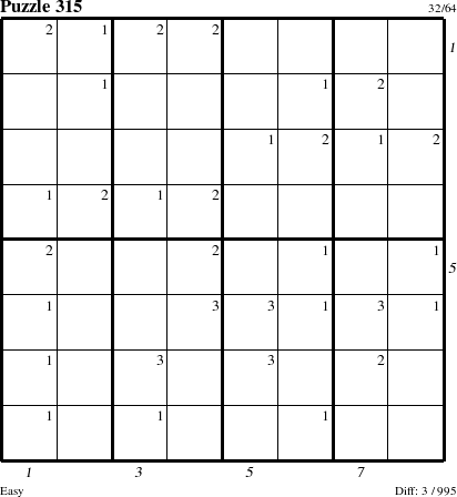 Step-by-Step Instructions for Puzzle 315 with all 3 steps marked