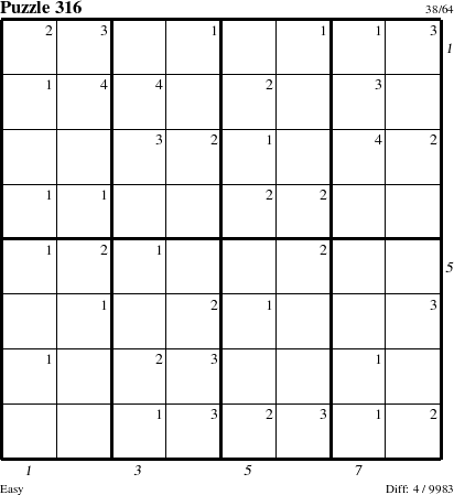 Step-by-Step Instructions for Puzzle 316 with all 4 steps marked