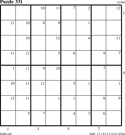 Step-by-Step Instructions for Puzzle 331 with all 12 steps marked