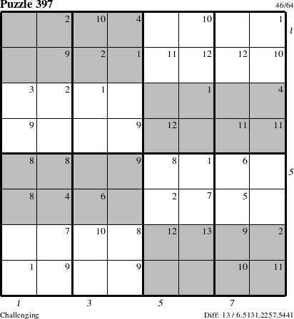 Step-by-Step Instructions for Puzzle 397 with all 13 steps marked