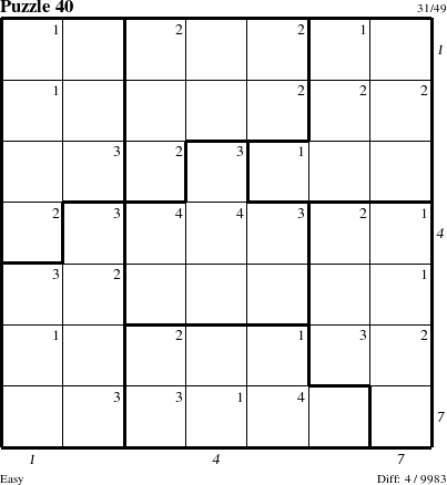 Step-by-Step Instructions for Puzzle 40 with all 4 steps marked