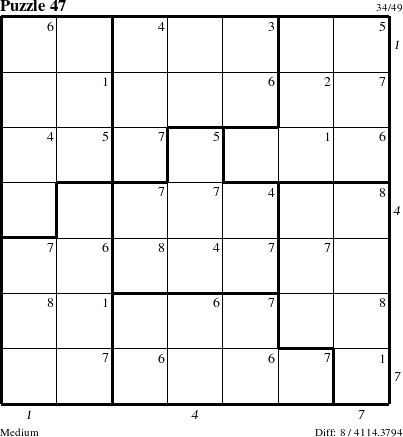 Step-by-Step Instructions for Puzzle 47 with all 8 steps marked