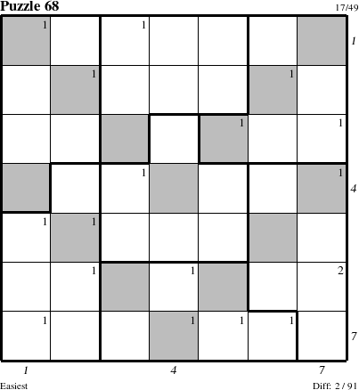 Step-by-Step Instructions for Puzzle 68 with all 2 steps marked