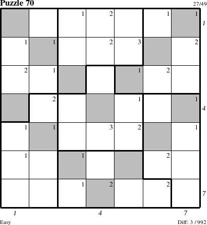 Step-by-Step Instructions for Puzzle 70 with all 3 steps marked