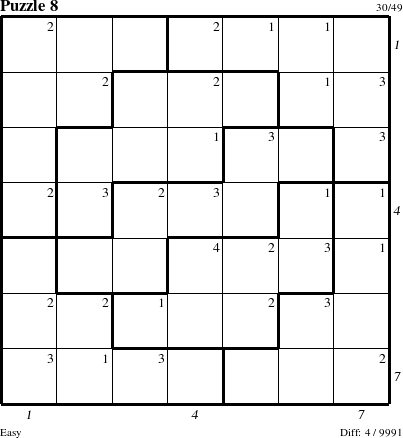 Step-by-Step Instructions for Puzzle 8 with all 4 steps marked