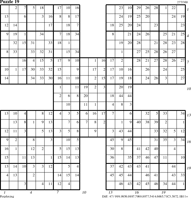 Step-by-Step Instructions for Puzzle 19 with all 47 steps marked