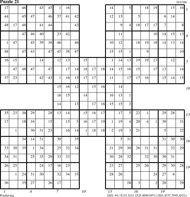 Step-by-Step Instructions for Puzzle 21 with all 48 steps marked