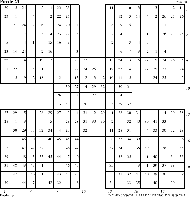 Step-by-Step Instructions for Puzzle 23 with all 48 steps marked
