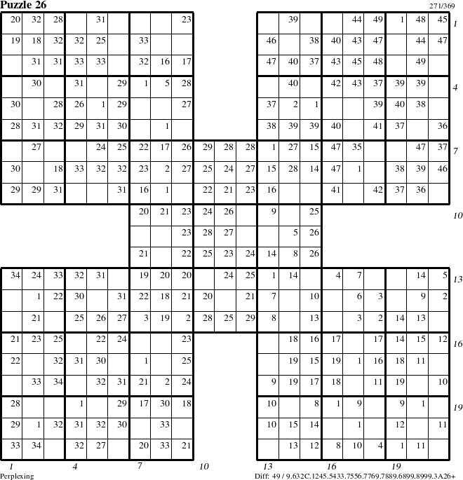 Step-by-Step Instructions for Puzzle 26 with all 49 steps marked
