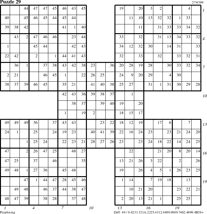 Step-by-Step Instructions for Puzzle 29 with all 49 steps marked