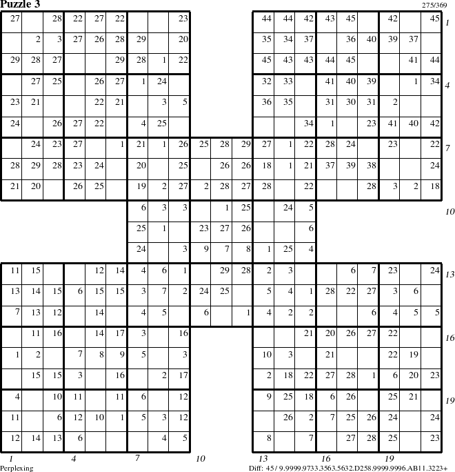 Step-by-Step Instructions for Puzzle 3 with all 45 steps marked