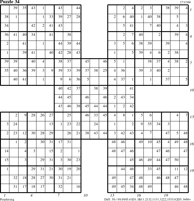 Step-by-Step Instructions for Puzzle 34 with all 50 steps marked