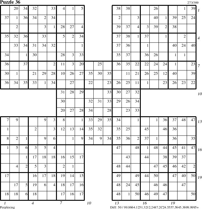 Step-by-Step Instructions for Puzzle 36 with all 50 steps marked