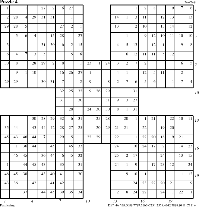 Step-by-Step Instructions for Puzzle 4 with all 46 steps marked