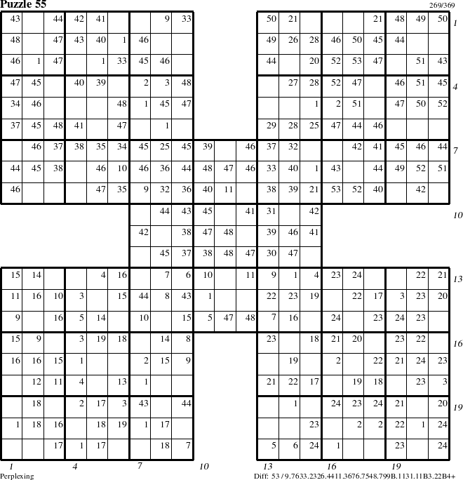 Step-by-Step Instructions for Puzzle 55 with all 53 steps marked