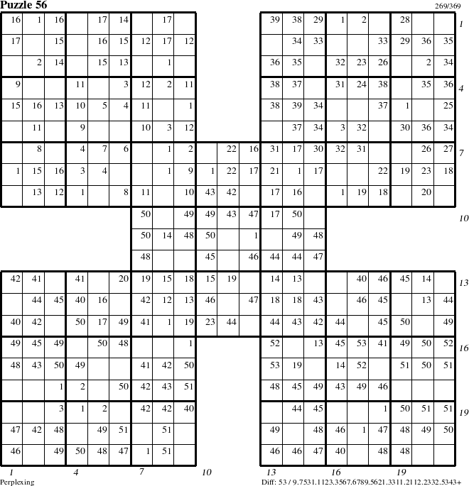 Step-by-Step Instructions for Puzzle 56 with all 53 steps marked