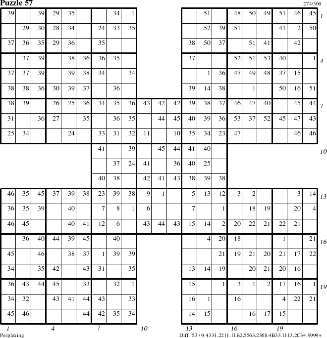 Step-by-Step Instructions for Puzzle 57 with all 53 steps marked