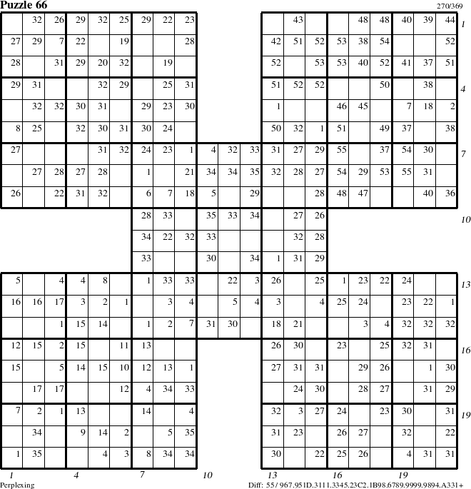 Step-by-Step Instructions for Puzzle 66 with all 55 steps marked