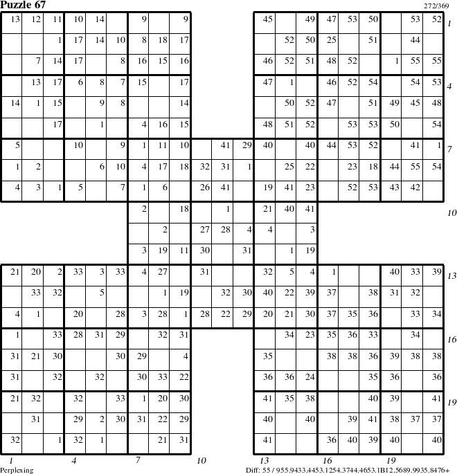 Step-by-Step Instructions for Puzzle 67 with all 55 steps marked